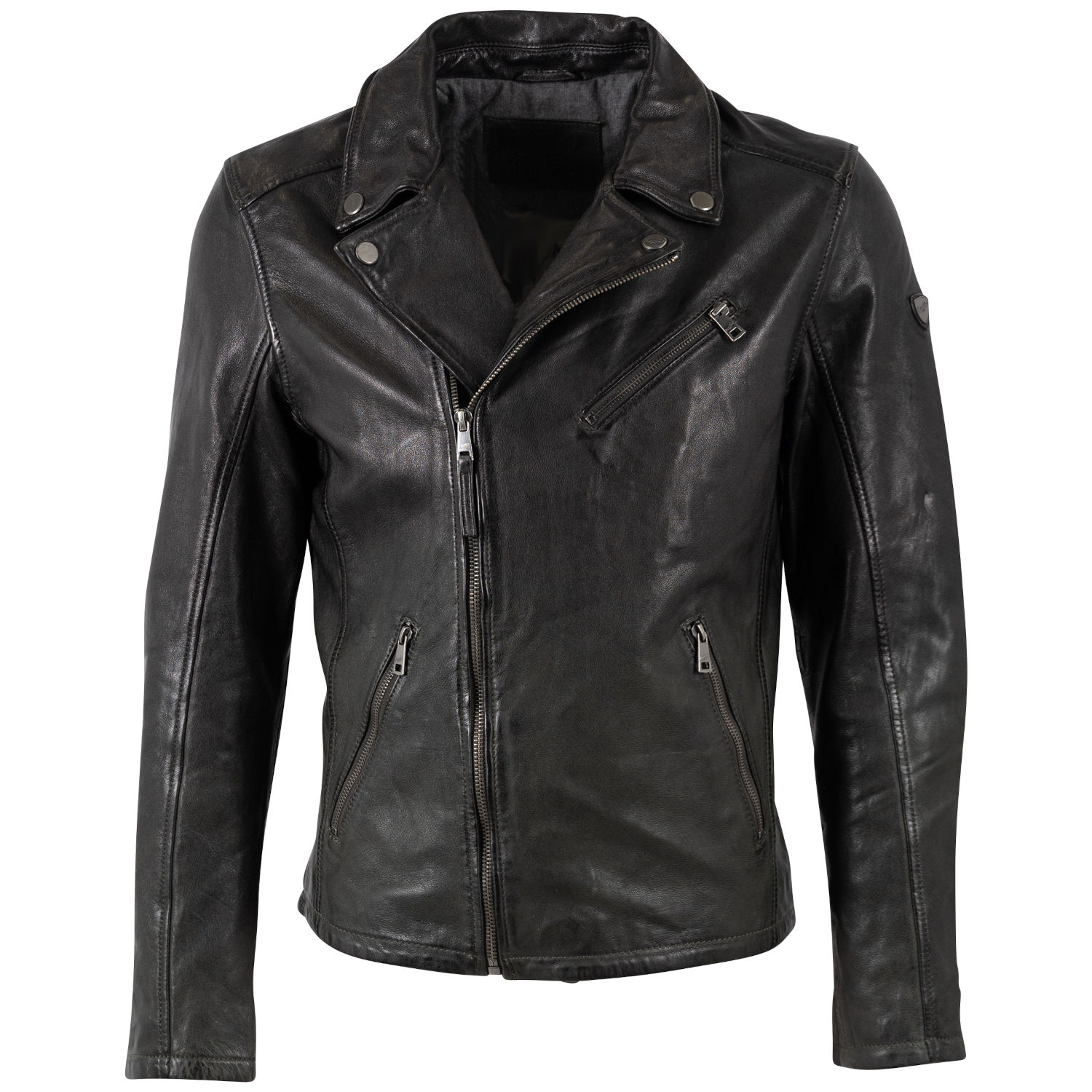 Mauritius MMTydian - Geacă de Piele Bărbați Verde Închis Regular Fit, Stil Biker Vintage Geacă de Piele Bărbați Mauritius Verde Închis MMTydian Stil Biker