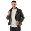Mauritius MMTydian - Geacă de Piele Bărbați Verde Închis Regular Fit, Stil Biker Vintage Geacă de Piele Bărbați Mauritius Verde Închis MMTydian Stil Biker