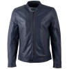 Geacă de piele pentru bărbați Mauritius MMTyron bleumarin Slim Fit stil biker