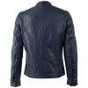 Geacă de piele pentru bărbați Mauritius MMTyron bleumarin Slim Fit stil biker