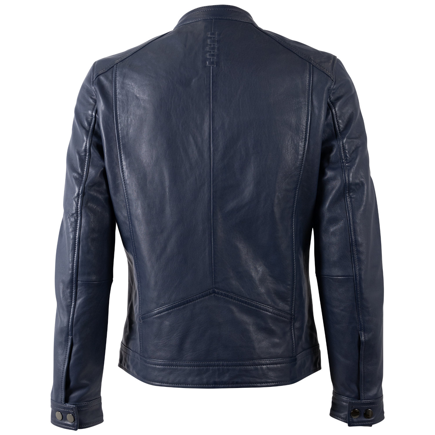 Mauritius MMTyron - Geacă de Piele Bărbați Bleumarin Slim Fit - Stil Biker Elegant Geacă de piele pentru bărbați Mauritius MMTyron bleumarin Slim Fit stil biker