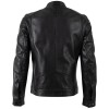 geacă de piele bărbați Mauritius MMTyron neagră slim fit stil biker