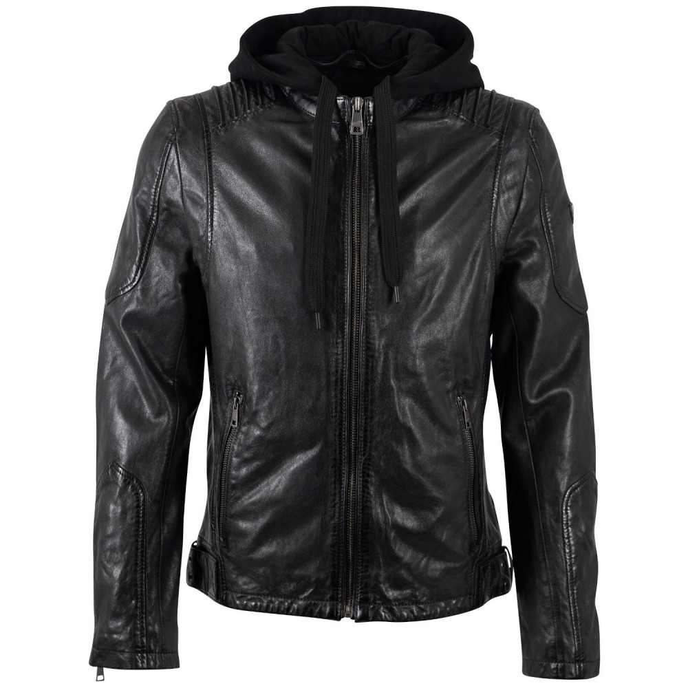 Geaca de Piele Barbati Mauritius Antracit Inchis MMUbaldo - readytowear