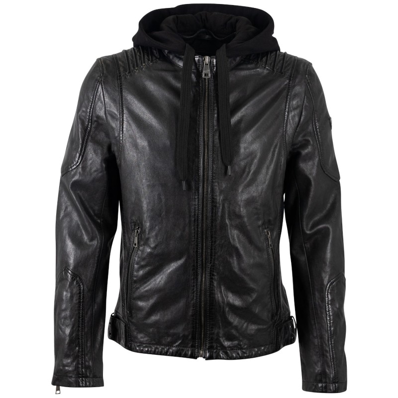 Geaca de Piele Barbati Mauritius Antracit Inchis MMUbaldo – Geci de Piele