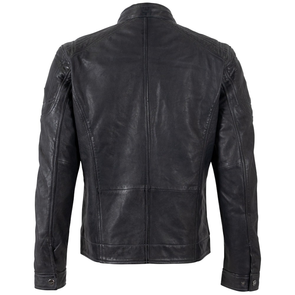 Geaca de Piele Barbati Mauritius Bleumarin MMVitum