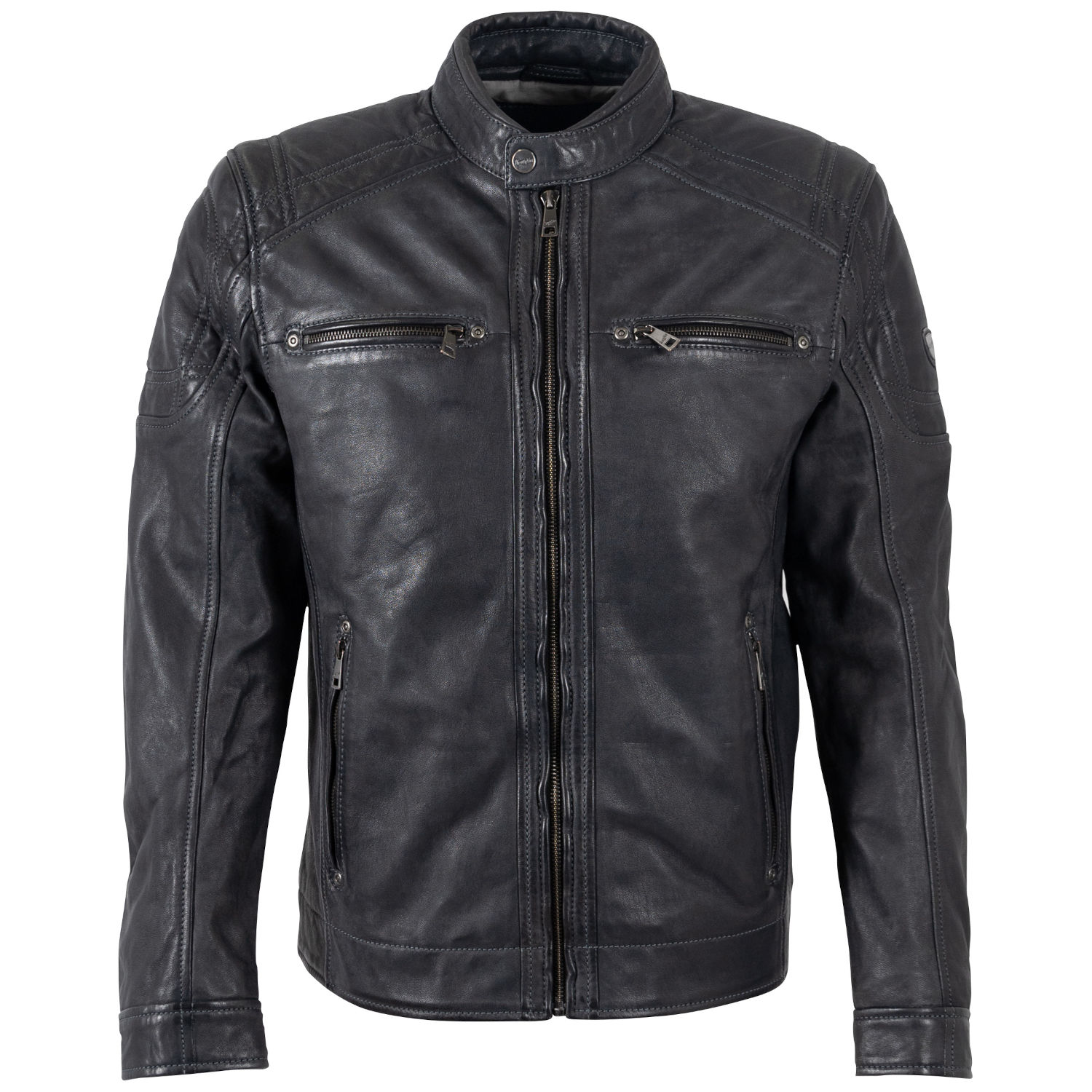 Geaca de Piele Barbati Mauritius Bleumarin MMVitum – Geci de Piele