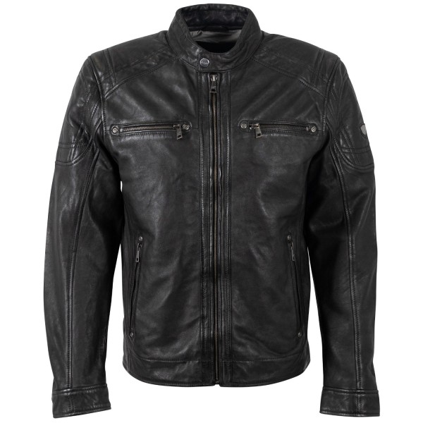 Geaca de Piele Barbati Mauritius Neagra MMVitum