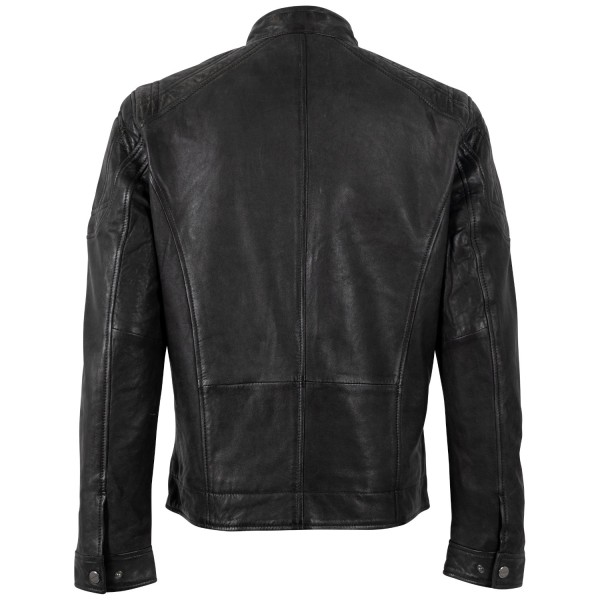 Geaca de Piele Barbati Mauritius Neagra MMVitum