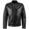 Geacă de Piele Bărbați Mauritius Silver Neagră MSMDablo Stil Biker