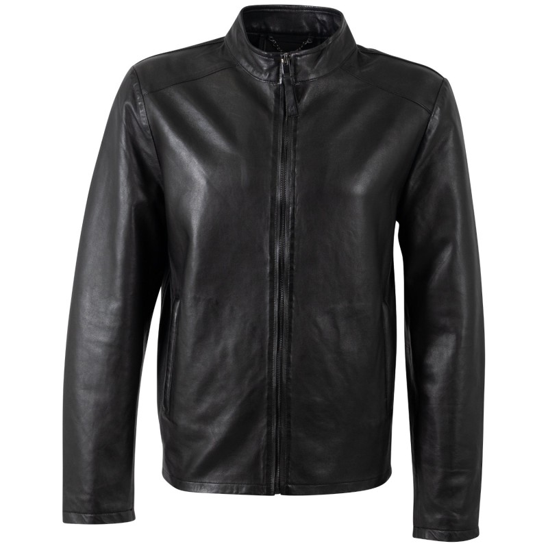 Geaca de piele barbati Mauritius Silver MSMKelwin neagra