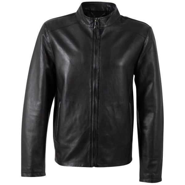 Geaca de Piele Barbati Mauritius Silver Neagra MSMKelwin