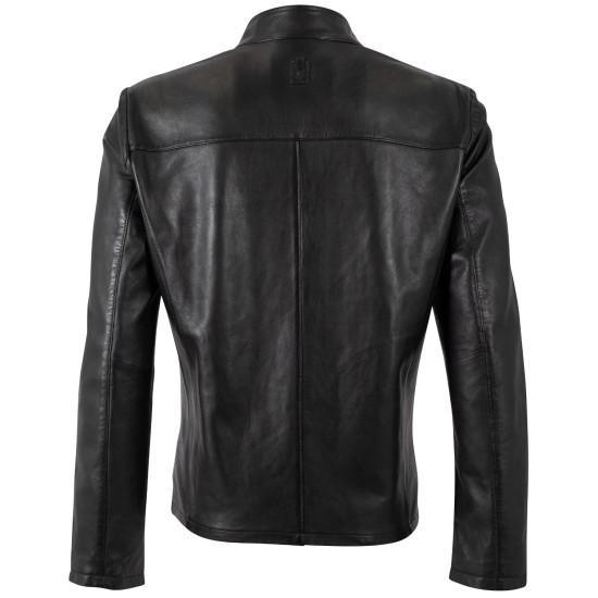 Geaca de Piele Barbati Mauritius Silver Neagra MSMKelwin