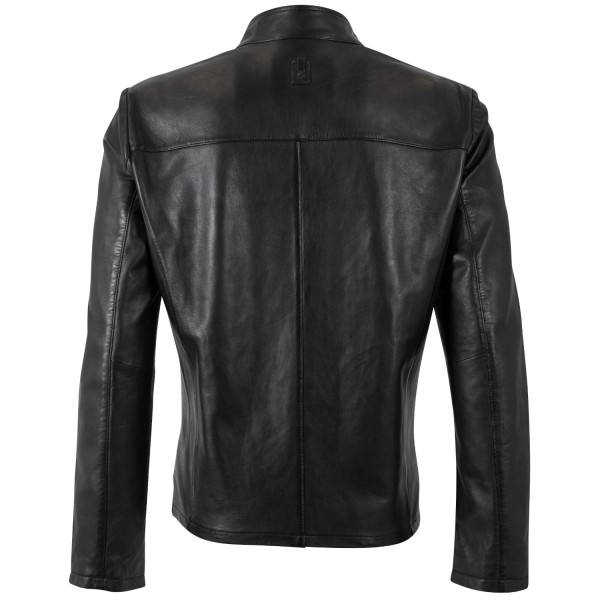 Geaca de Piele Barbati Mauritius Silver Neagra MSMKelwin