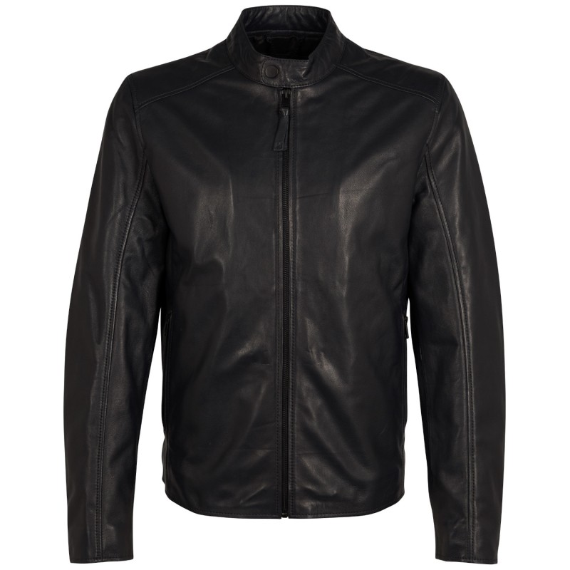 Geaca de Piele Barbati Mauritius Silver Bleumarin Inchis MSMKovin – Geci de Piele