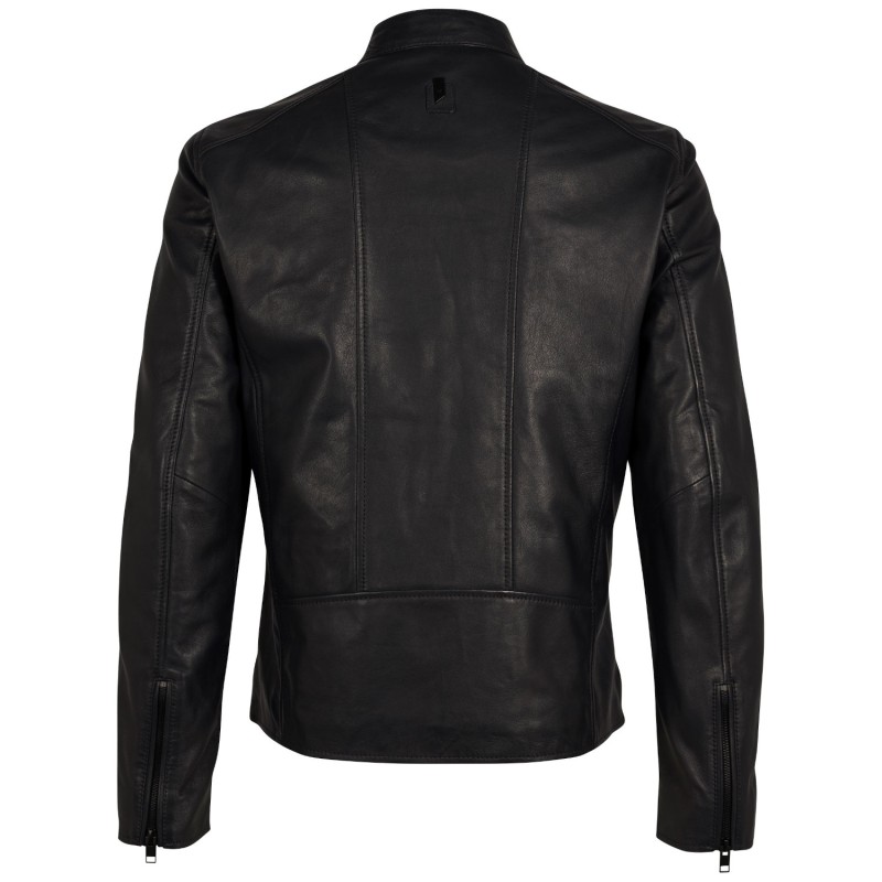 Geaca de Piele Barbati Mauritius Silver Bleumarin Inchis MSMKovin – Geci de Piele