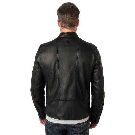 Geaca de Piele Barbati Mauritius Silver Neagra MSMKovin Geaca de Piele Barbati Mauritius Silver Neagra MSMKovin
