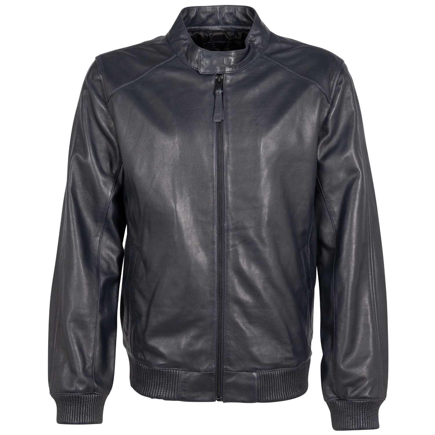 Geaca de Piele Barbati Mauritius Silver Bleumarin Inchis MSMLucano – Geci de Piele