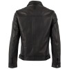 Geacă de Piele Bărbați Mauritius Silver Neagră MSMMirot cu Influențe Biker