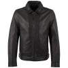 Mauritius Silver MSMMirot - Geacă de Piele Bărbați Neagră Regular Fit, Stil Biker Modern Geacă de Piele Bărbați Mauritius Silver Neagră MSMMirot cu Influențe Biker