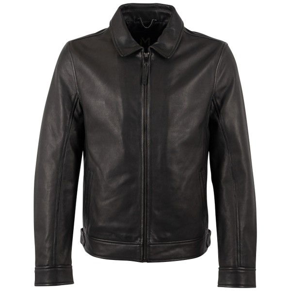 Geaca de Piele Barbati Mauritius Silver Neagra MSMMirot