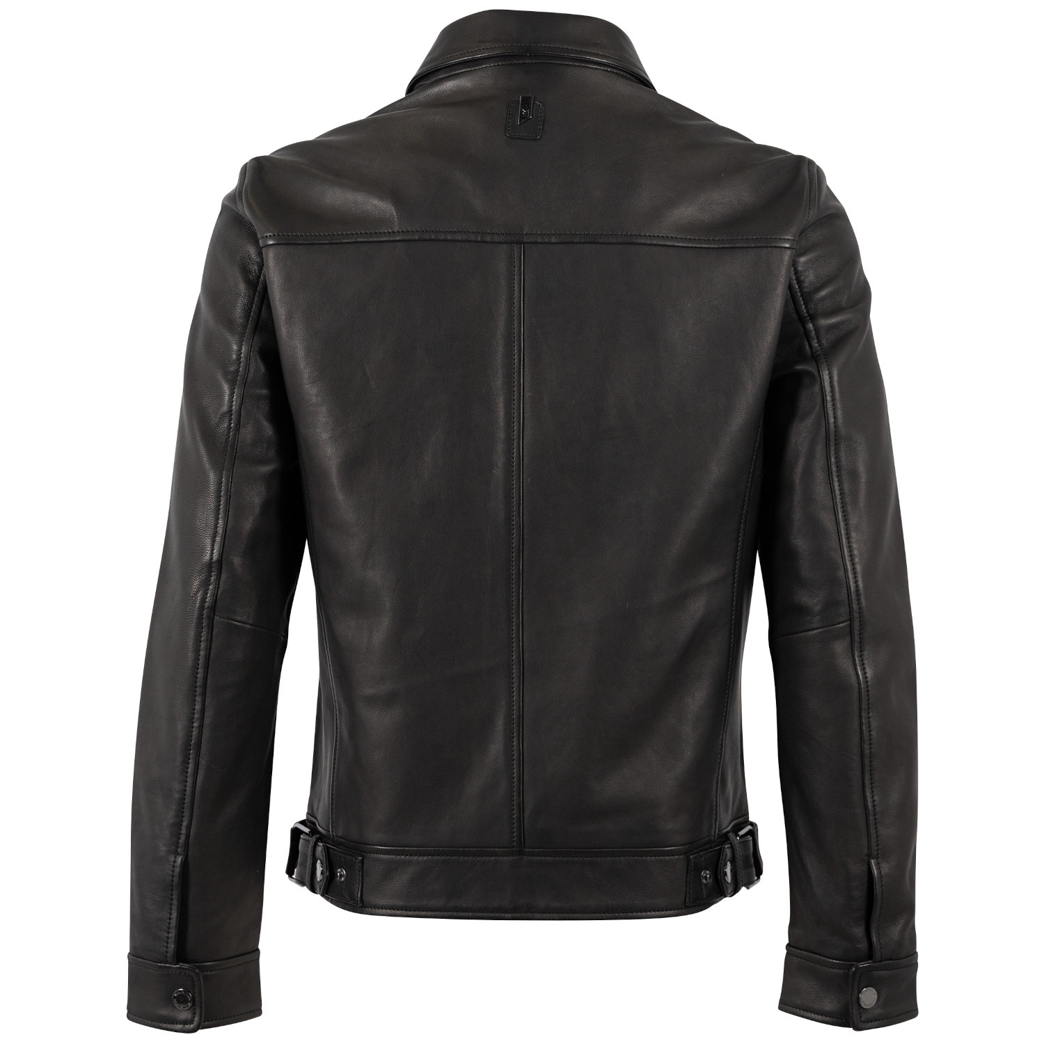 Mauritius Silver MSMMirot - Geacă de Piele Bărbați Neagră Regular Fit, Stil Biker Modern Geacă de Piele Bărbați Mauritius Silver Neagră MSMMirot cu Influențe Biker