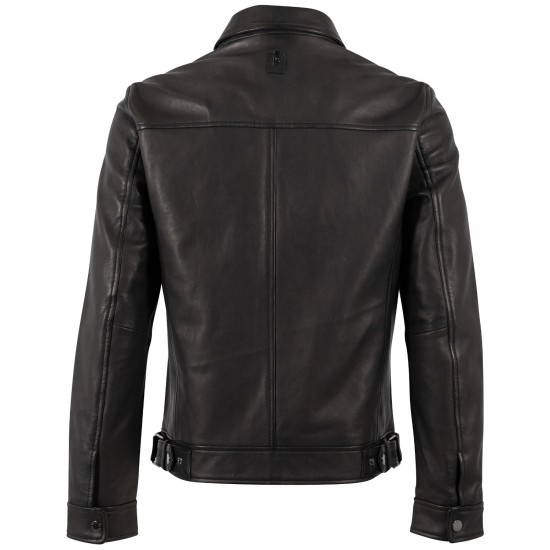 Geaca de Piele Barbati Mauritius Silver Neagra MSMMirot Geaca de Piele Barbati Mauritius Silver Neagra MSMMirot