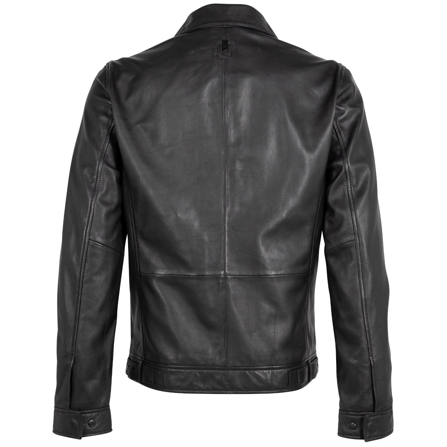 geaca de piele naturala barbati mauritius silver neagra model msmparvis