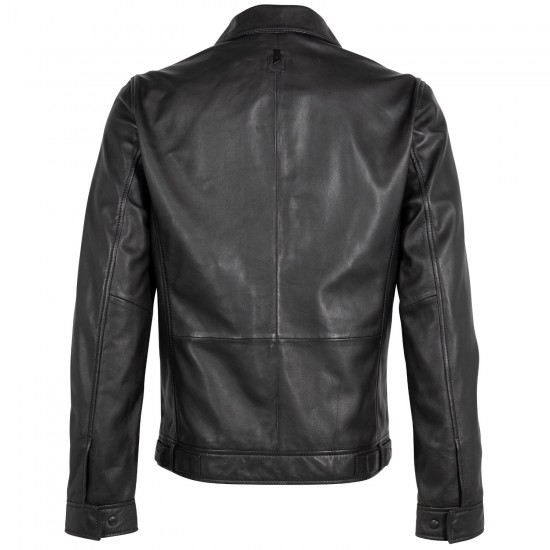 Geaca de Piele Barbati Mauritius Silver Neagra MSMParvis Geaca de Piele Barbati Mauritius Silver Neagra MSMParvis