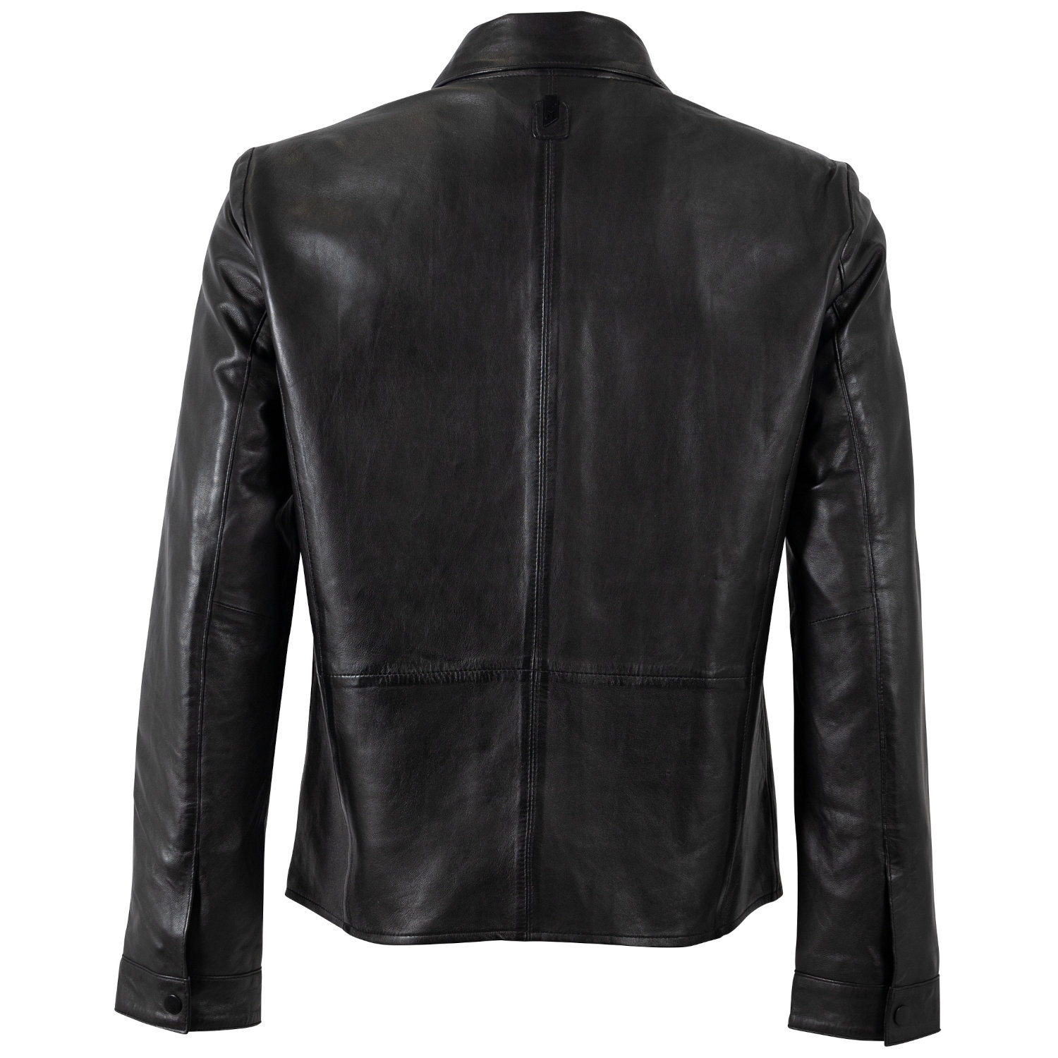 Geaca de piele barbati Mauritius Silver MSMPevek, regular fit Geaca de piele barbati Mauritius Silver MSMPevek neagra