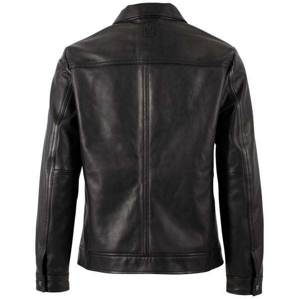 Geaca de Piele Barbati Mauritius Silver Neagra MSMRajan Geaca de Piele Barbati Mauritius Silver Neagra MSMRajan