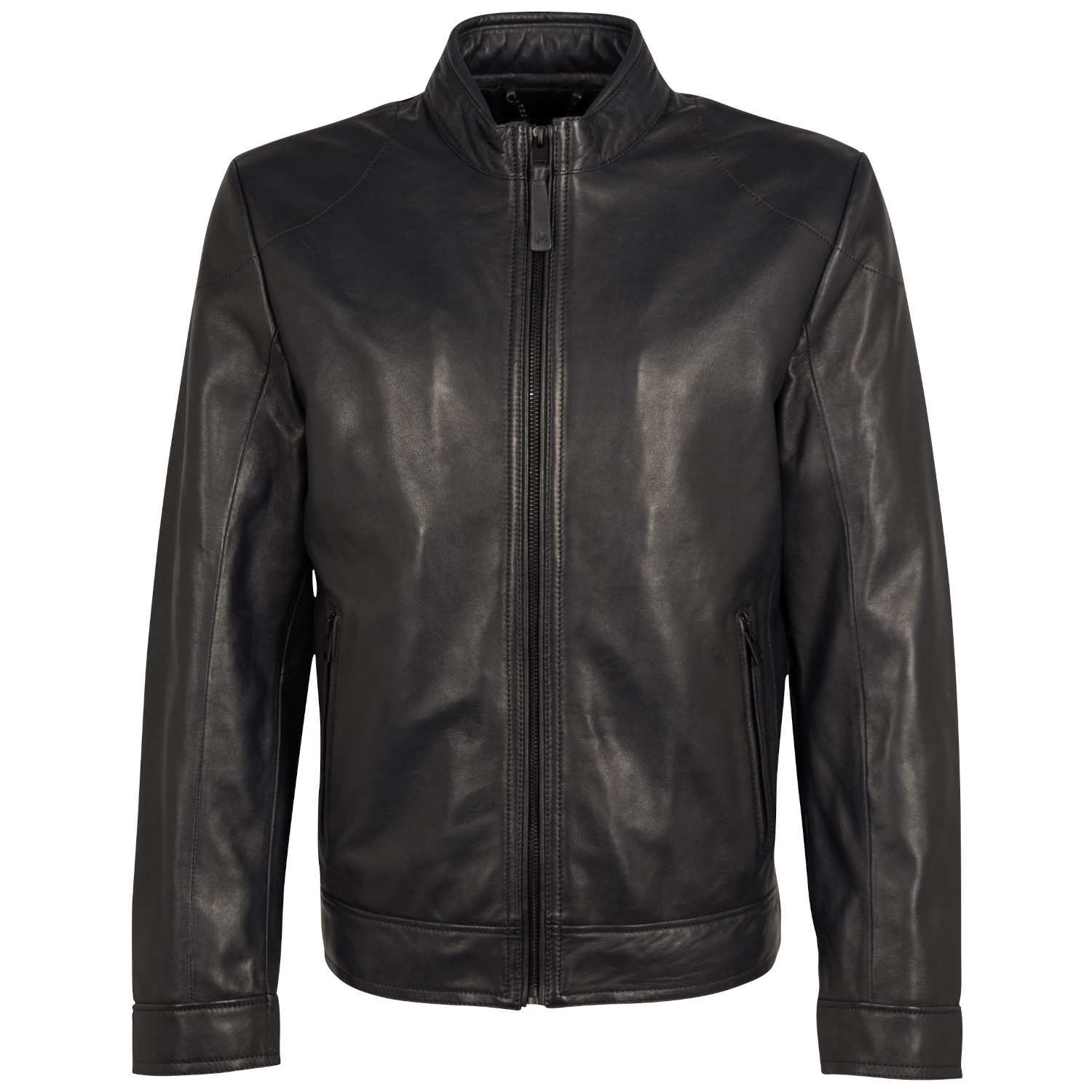 Geaca de Piele Barbati Mauritius Silver Bleumarin Inchis MSMTaavi – Geci de Piele