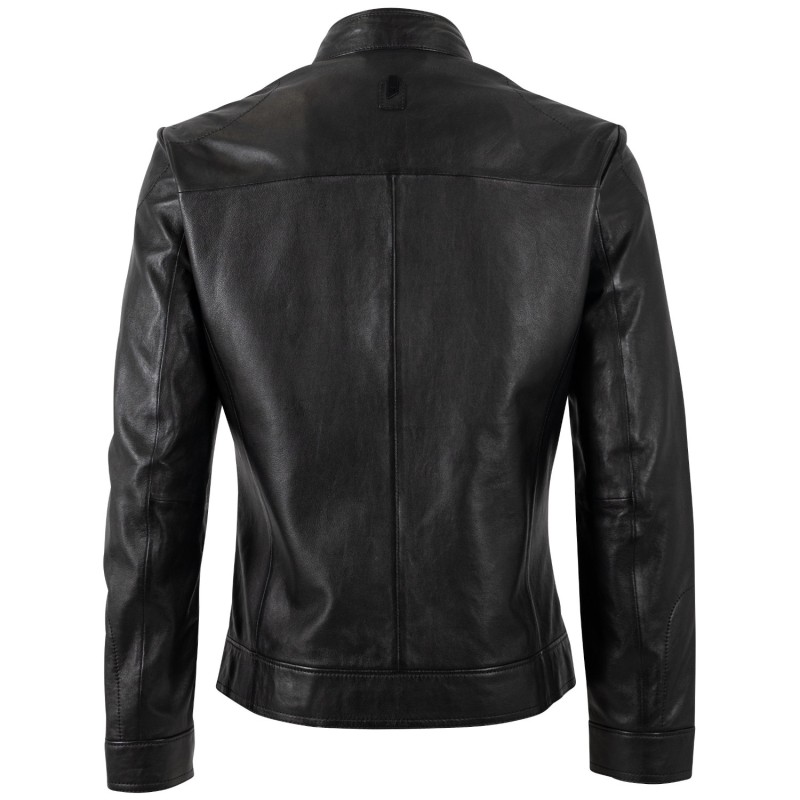 Geaca de Piele Barbati Mauritius Silver Neagra MSMTamas – Geci de Piele