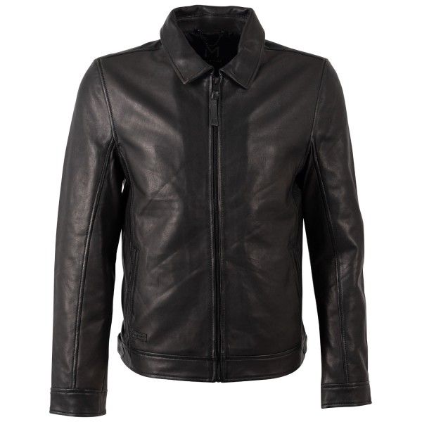 Geaca de Piele Barbati Mauritius Silver Neagra MSMTammio