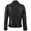 Geaca de piele barbati Mauritius Silver MSMTammio neagra, stil biker