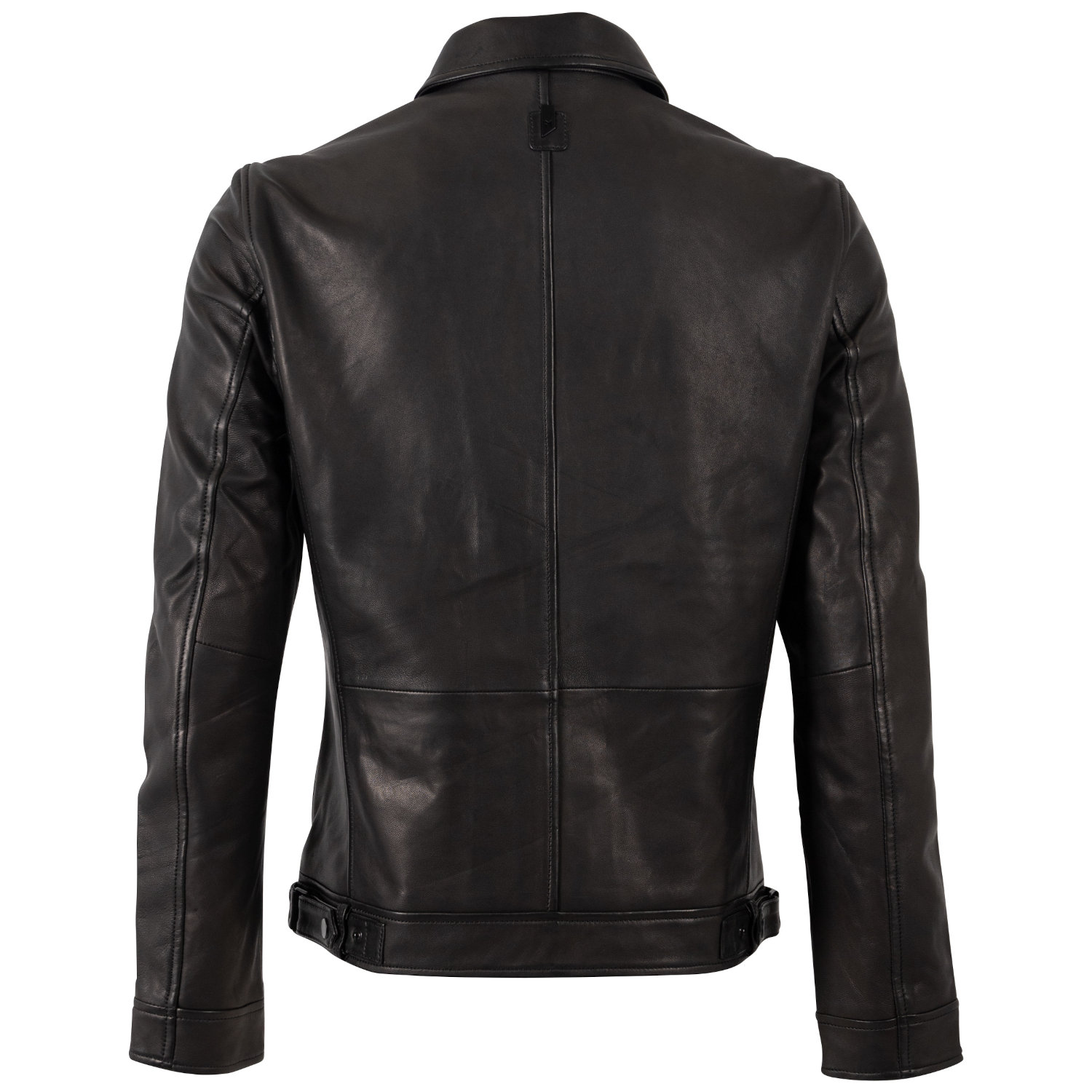 Geaca de piele biker barbati Mauritius Silver MSMTammio, regular fit Geaca de piele barbati Mauritius Silver MSMTammio neagra, stil biker