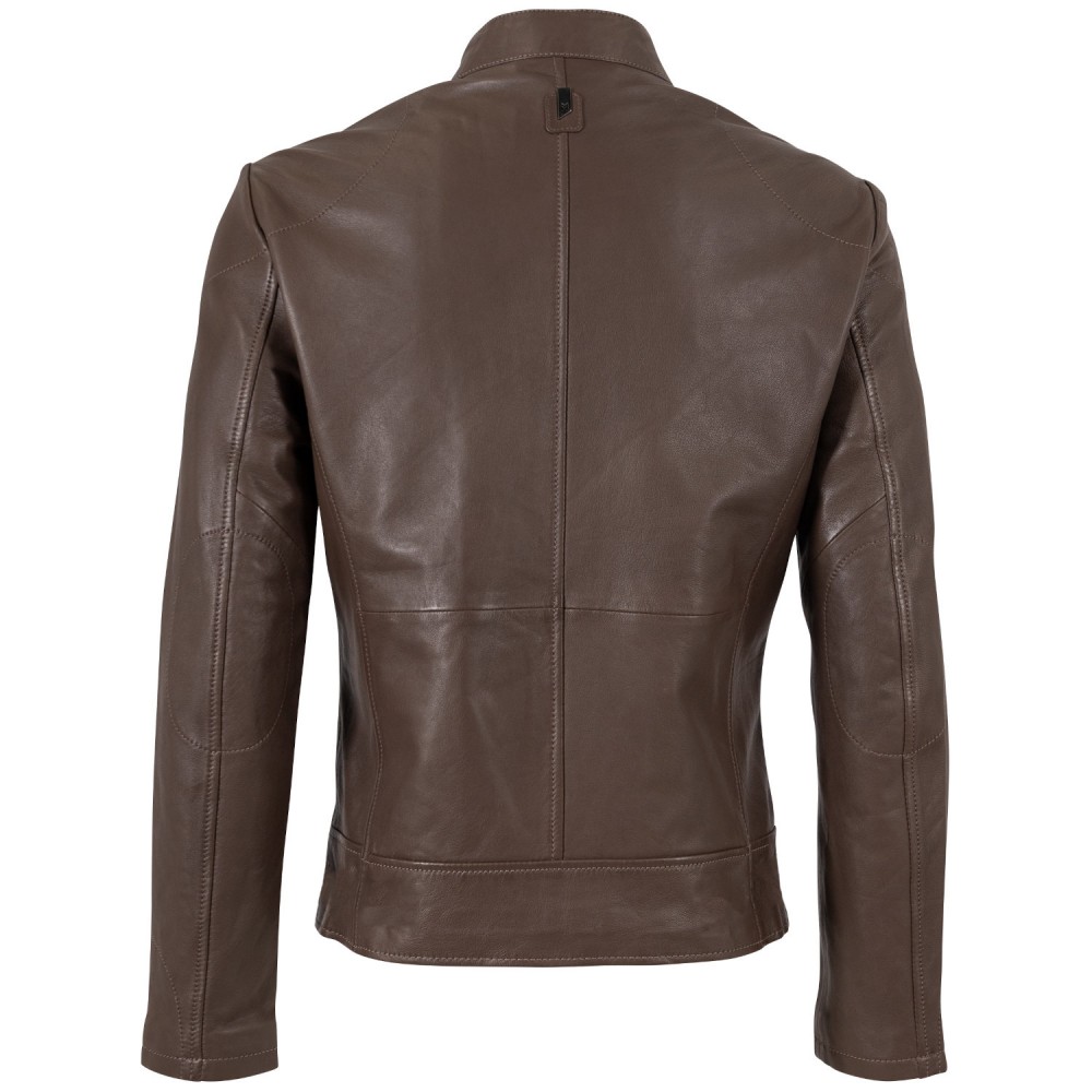 Geaca de Piele Barbati Mauritius Silver Maro Inchis MSMTonkin