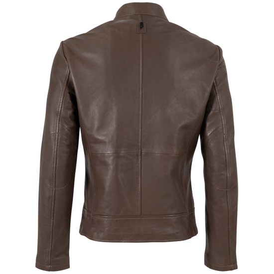 Geaca de Piele Barbati Mauritius Silver Maro Inchis MSMTonkin
