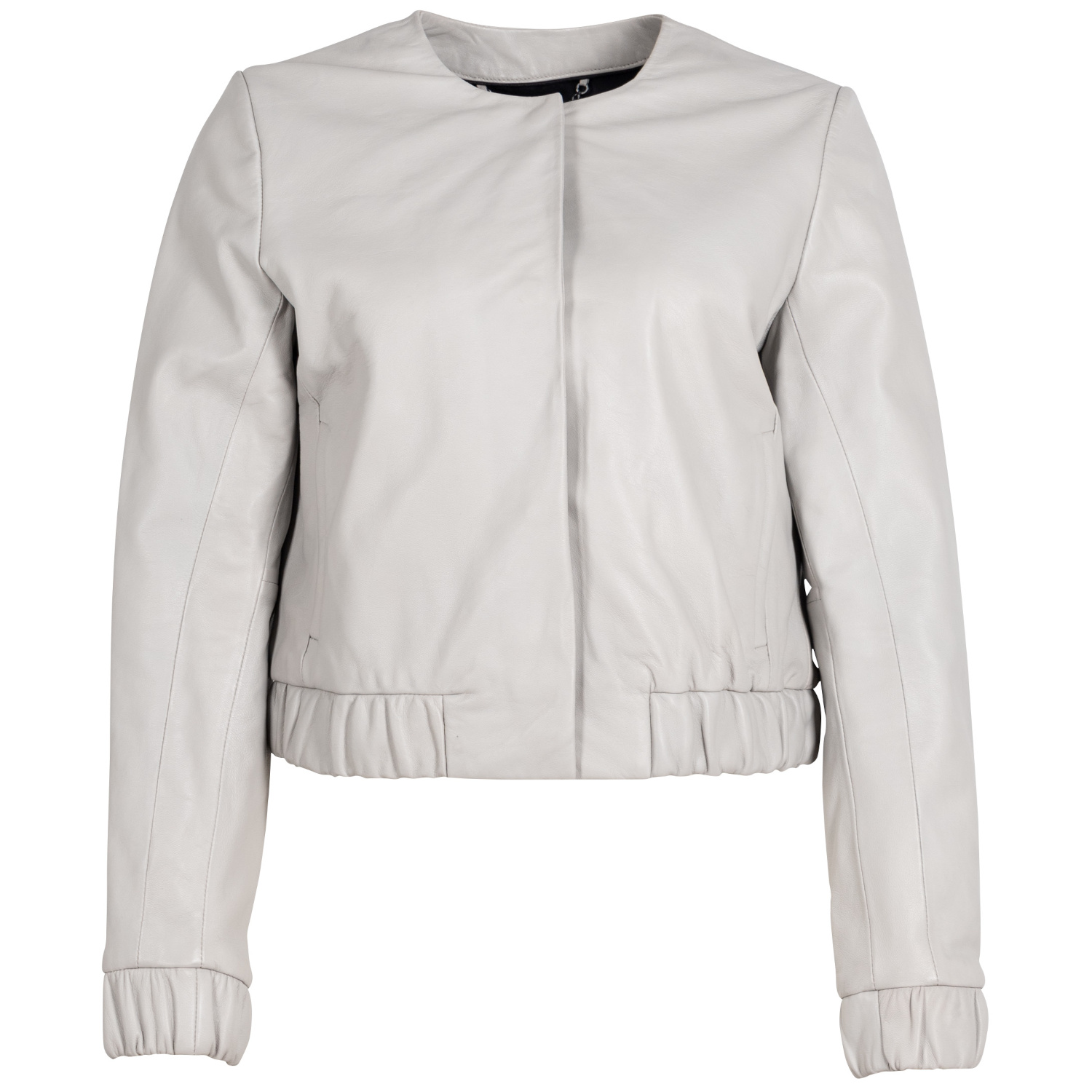 Geaca Scurta de Piele Dama Mauritius Silver Gri Argintiu MSWAnysha – Geci de Piele