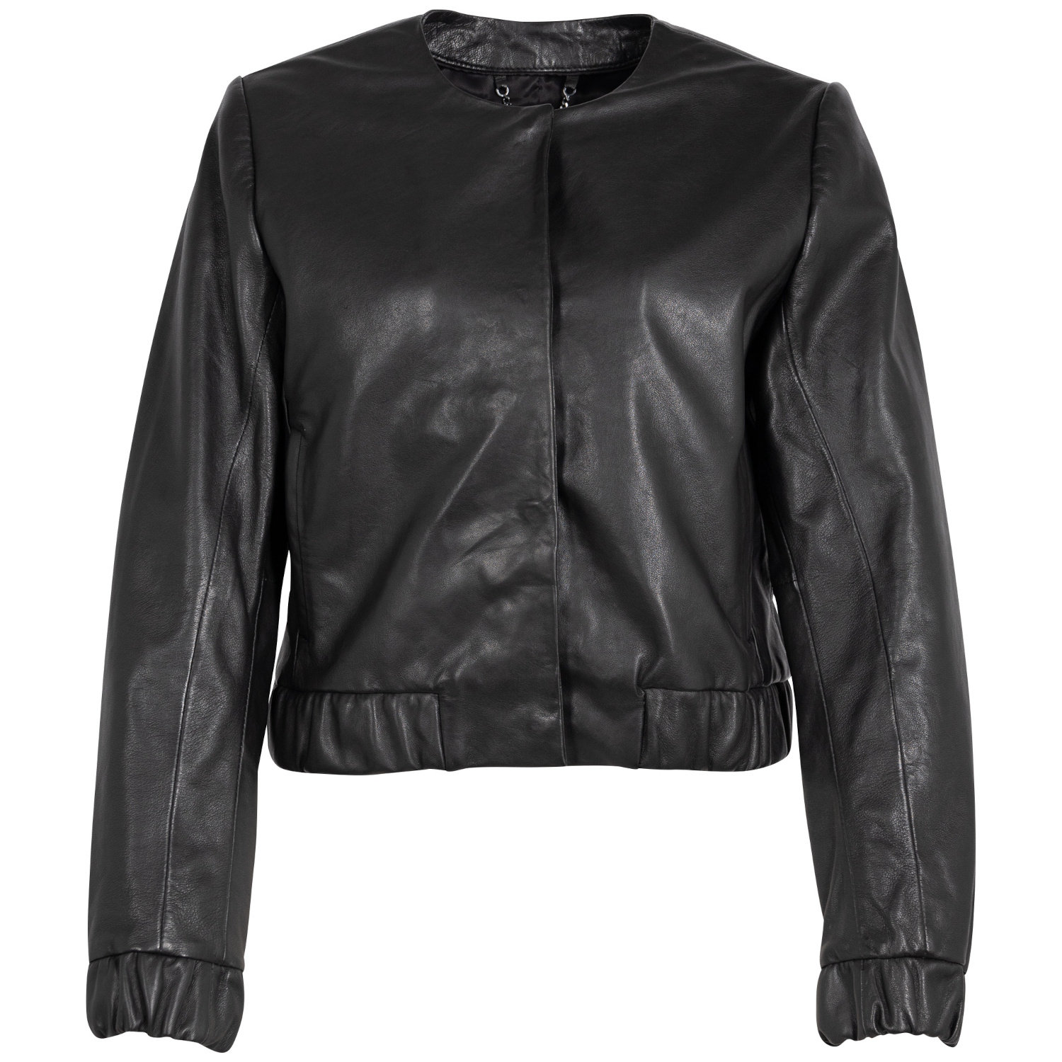 Geaca Scurta de Piele Dama Mauritius Silver Neagra MSWAnysha – Geci de Piele