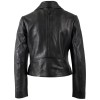 Mauritius Silver MSWGiljana - Geacă de piele neagră damă, stil biker, fermoar asimetric Geacă de piele neagră Mauritius Silver MSWGiljana damă, stil biker, fermoar asimetric