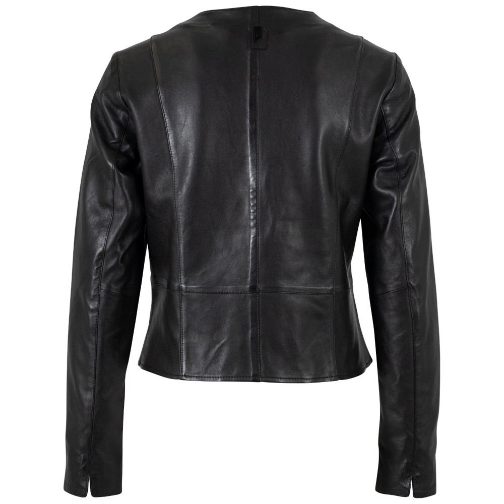 Geaca de Piele Dama Mauritius Silver Neagra MSWLerissa