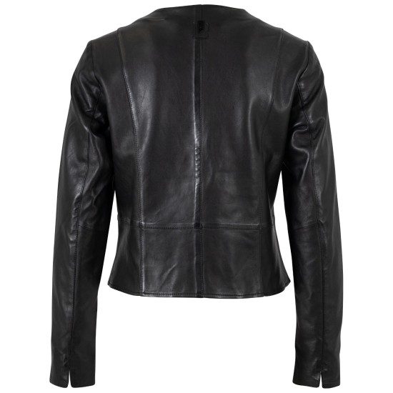 Geaca de Piele Dama Mauritius Silver Neagra MSWLerissa Geaca de Piele Dama Mauritius Silver Neagra MSWLerissa
