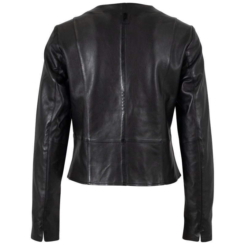 Geaca de Piele Dama Mauritius Silver Neagra MSWLerissa – Geci de Piele