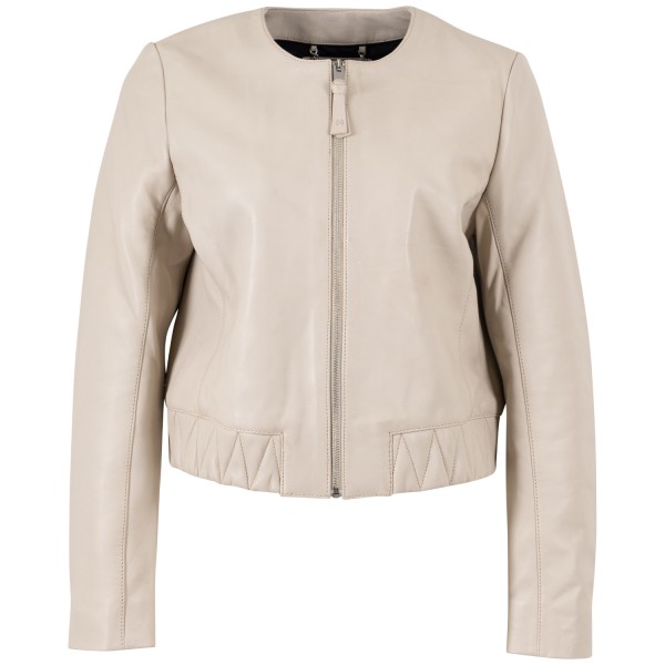 Geaca de Piele Dama Mauritius Silver Bej Deschis MSWManaus