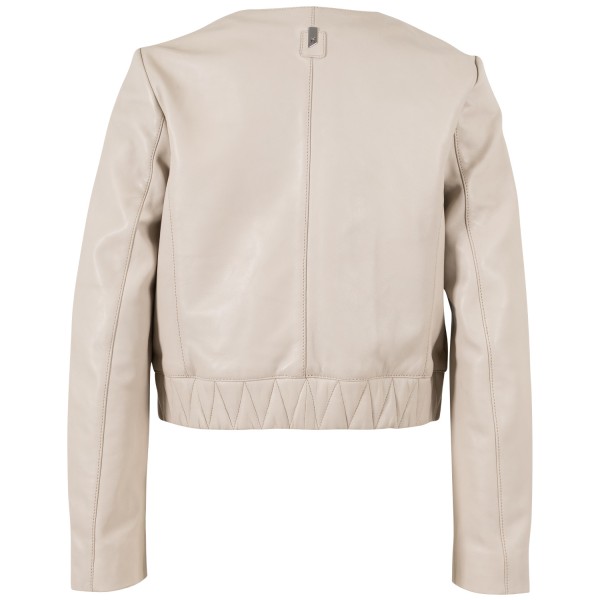 Geaca de Piele Dama Mauritius Silver Bej Deschis MSWManaus