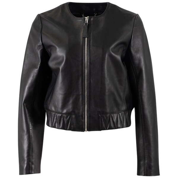 Geaca de Piele Dama Mauritius Silver Neagra MSWManaus