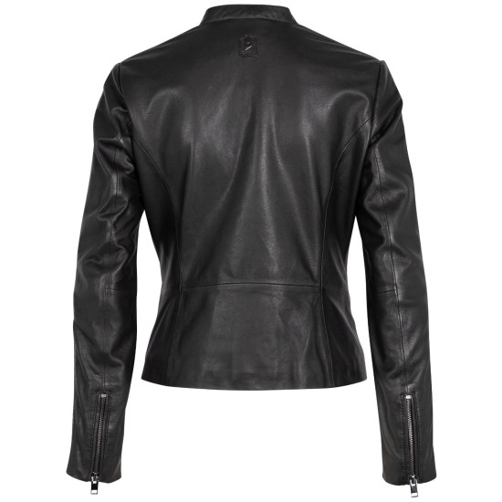 Geaca de Piele Dama Mauritius Silver Neagra MSWNayah Geaca de Piele Dama Mauritius Silver Neagra MSWNayah