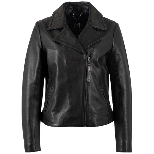 Geaca de Piele Dama Mauritius Silver Neagra MSWVilja