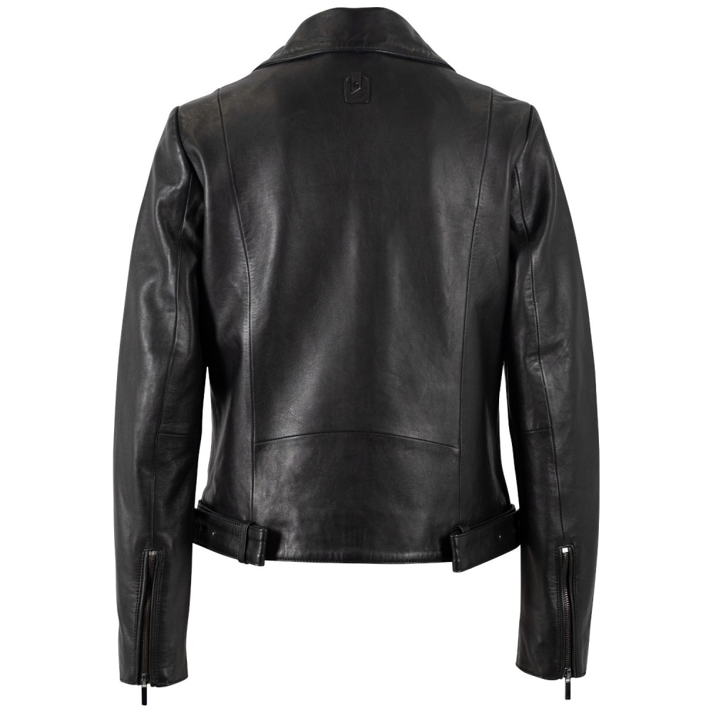 Geaca de Piele Dama Mauritius Silver Neagra MSWVilja