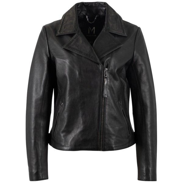 Geaca de Piele Dama Mauritius Silver Neagra MSWVilja